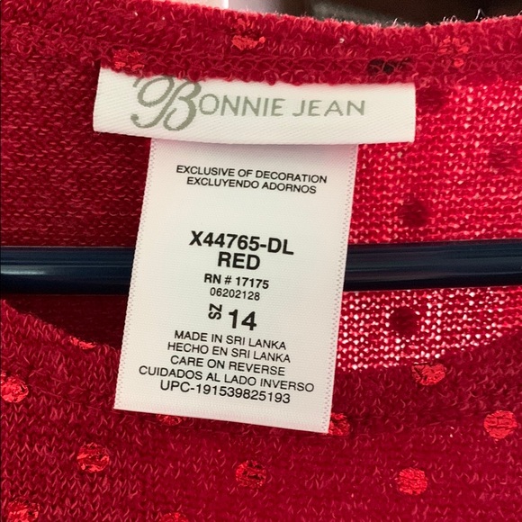 Bonnie Jean Red and Red Polka Dot Kids Dress - Picture 2 of 4